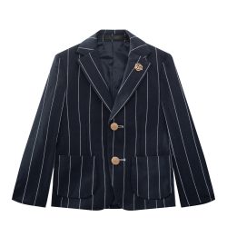 בלייזר כחול פסים