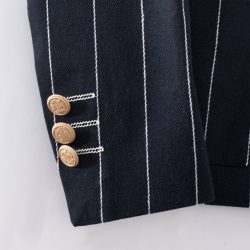 ⁦בלייזר כחול פסים⁩ – תמונה ⁦2⁩