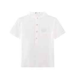 חולצת דמוי פשתן שרוול קצר