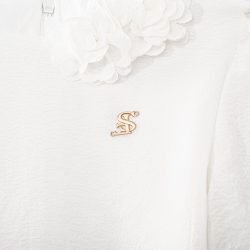 ⁦עליונית פרחים לבן⁩ – תמונה ⁦2⁩