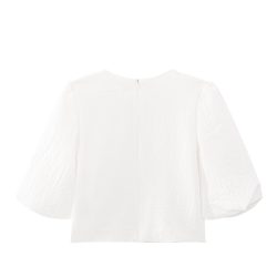 ⁦עליונית פרחים לבן⁩ – תמונה ⁦3⁩