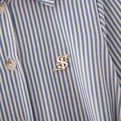 ⁦שמלת בייסיק פסים⁩ – תמונה ⁦4⁩