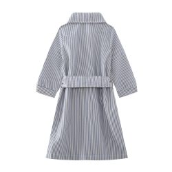 ⁦שמלת בייסיק פסים⁩ – תמונה ⁦5⁩