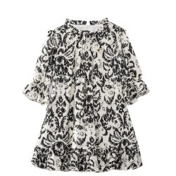 שמלת קלוש שחור לבן