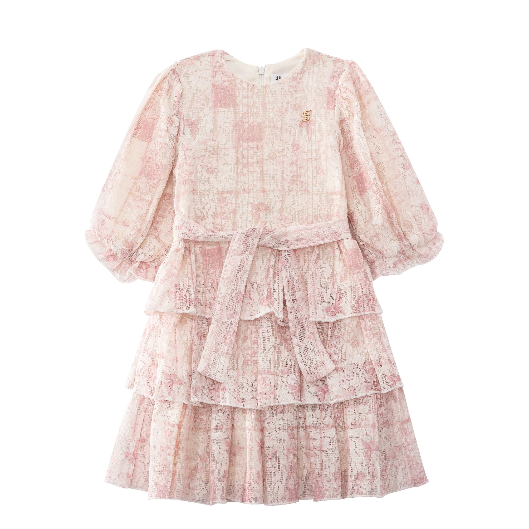 2.2607640 שמלת קומות תחרה פרחוני – תמונה 1