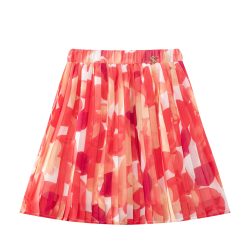 חצאית פרחונית כתום פוקסיה