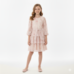 שמלת קומות תחרה פרחוני