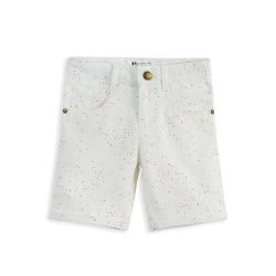 מכנס בייסיק קצר לבן צבעוני