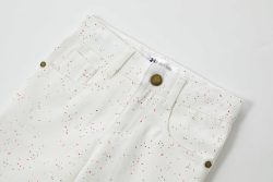 ⁦מכנס בייסיק קצר לבן צבעוני⁩ – תמונה ⁦2⁩