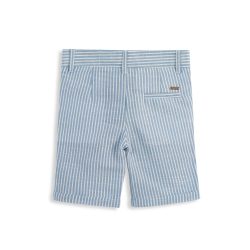 ⁦מכנס קצר סקיני פסים תכלת⁩ – תמונה ⁦3⁩